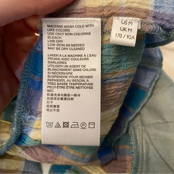 BNWT‎ Urban Outfitters women’s plaid ruffled cropped top in size  medium - Picture 8 of 8